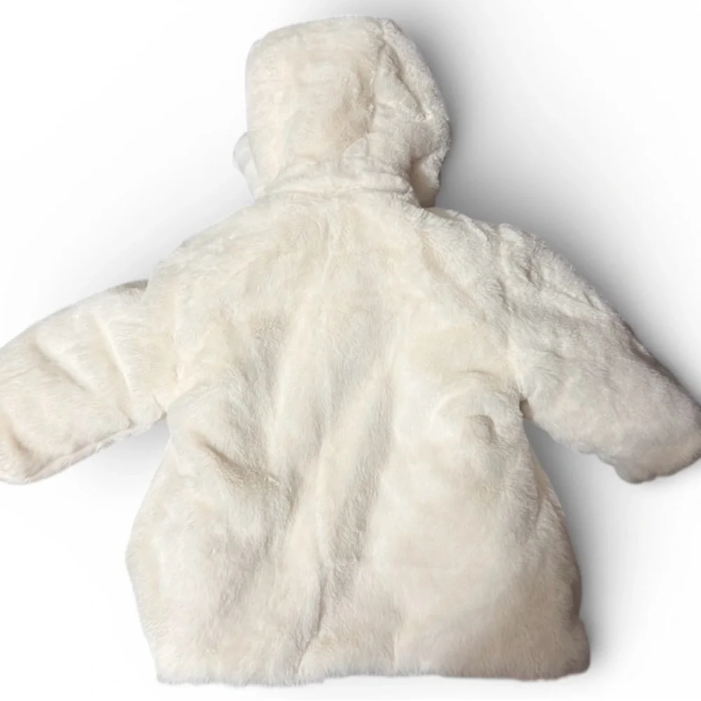 Mayoral Reversible Baby Puffer Coat | Faux Fur | Gray | 4–6M (70 cm) - Picture 6 of 11